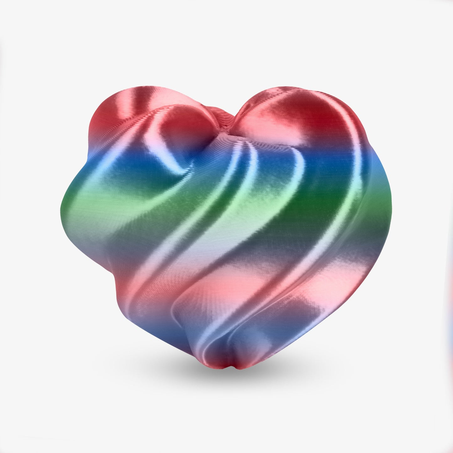Silk Rainbow Christmas PLA filament spool — red to green silk gradient for holiday prints