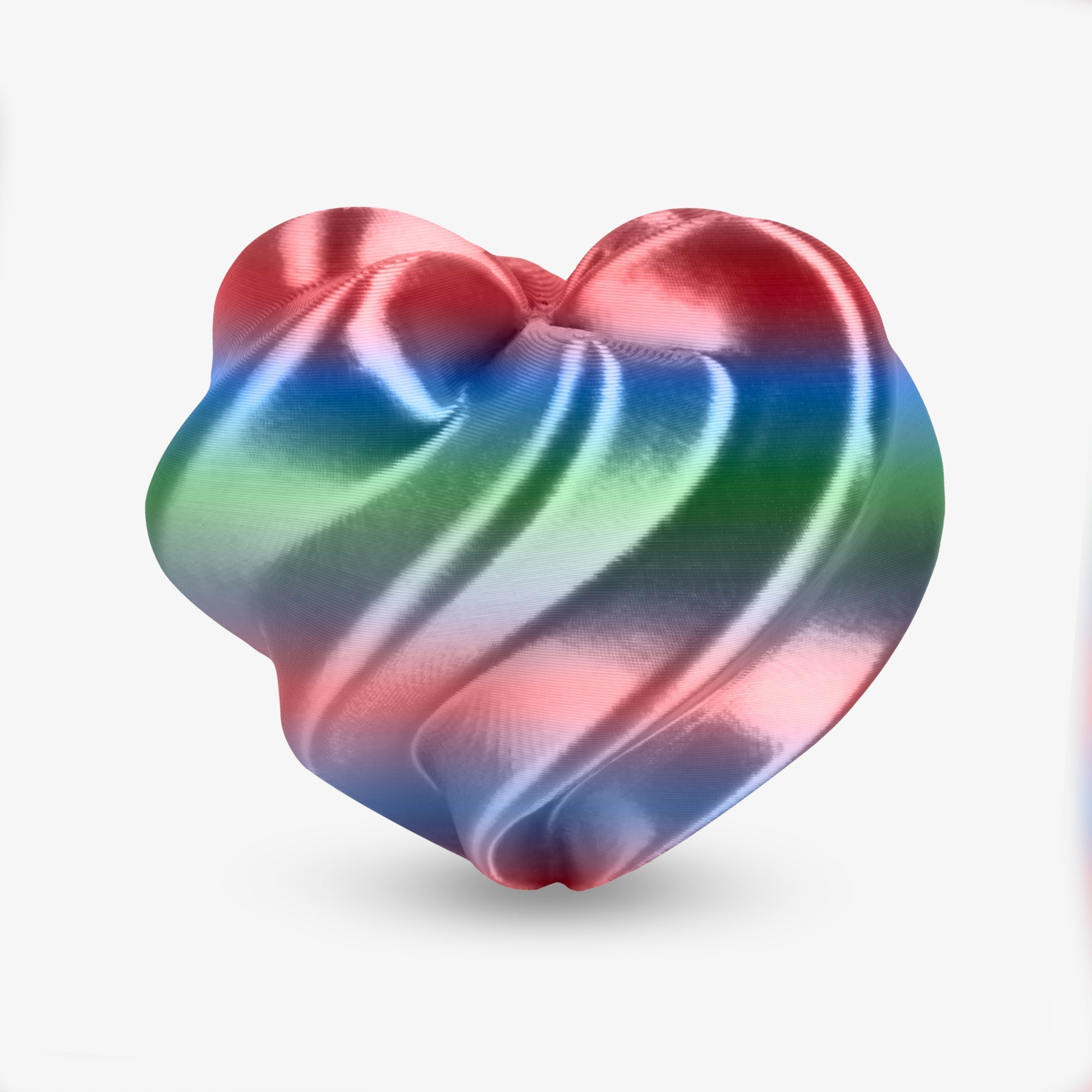 Silk Rainbow Christmas PLA filament spool — red to green silk gradient for holiday prints