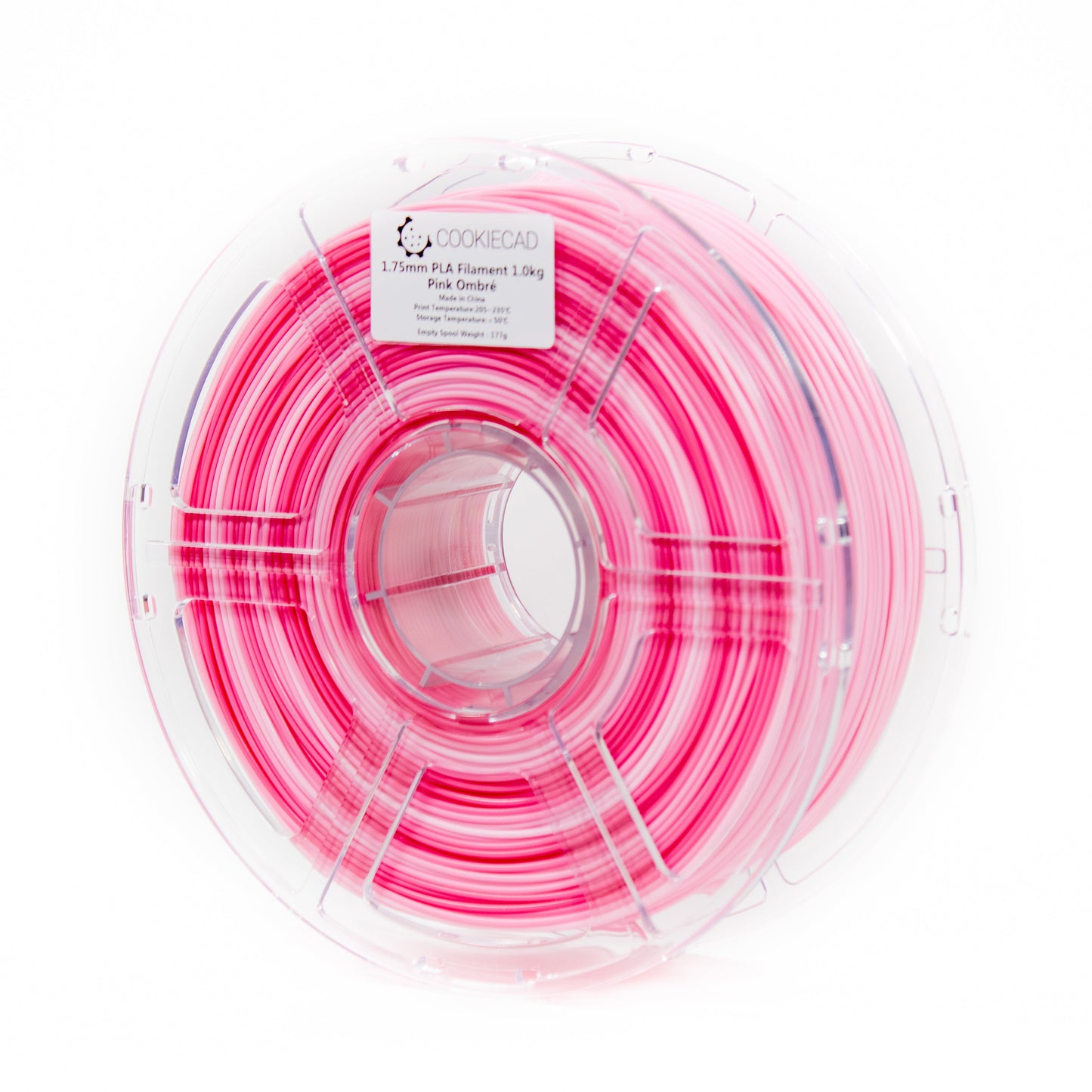Cookiecad Pink Ombré PLA filament 1.75mm 1kg – dual-shade pink gradient spool