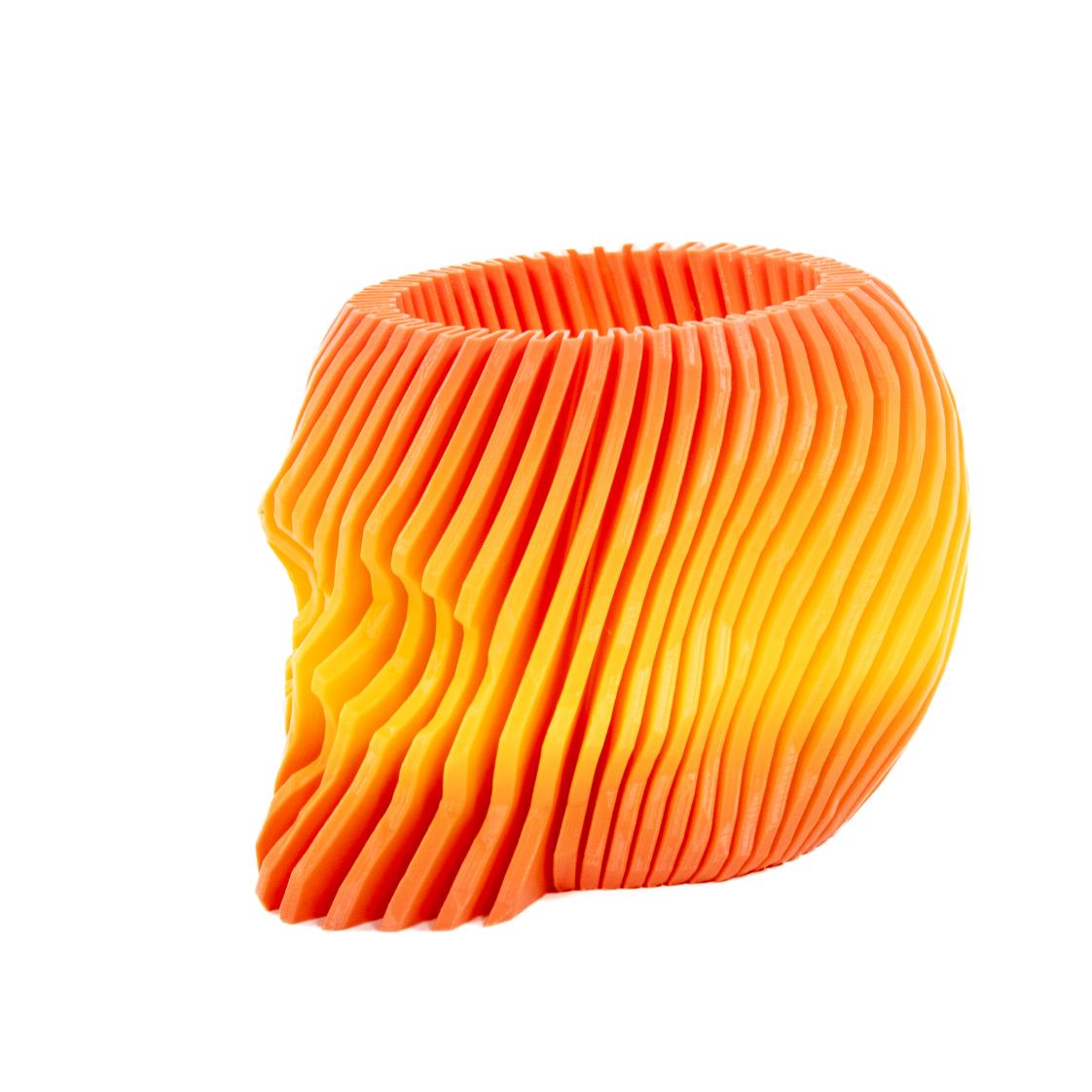 Cookiecad Sunrise PLA filament – printed sample showing gradient