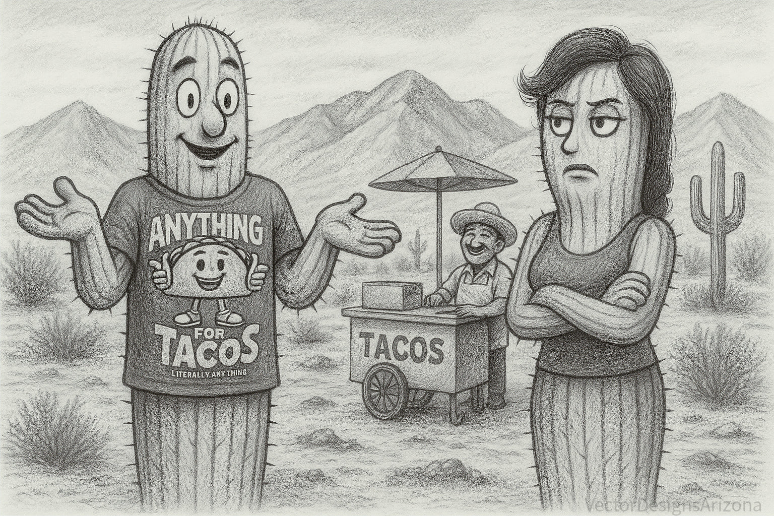 Southern Arizona desert backdrop for VectorDesignsArizona collection