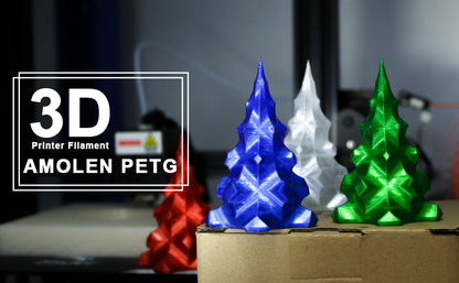 AMOLEN PETG Transparent filament quality specifications — no bubbles, no jamming, no warping