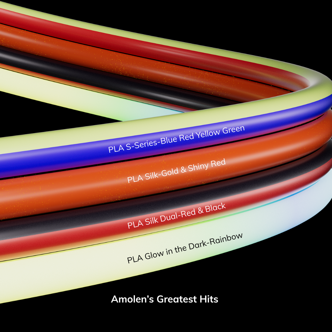 AMOLEN 8th Anniversary PLA Bundle — brand product image with filament spool display