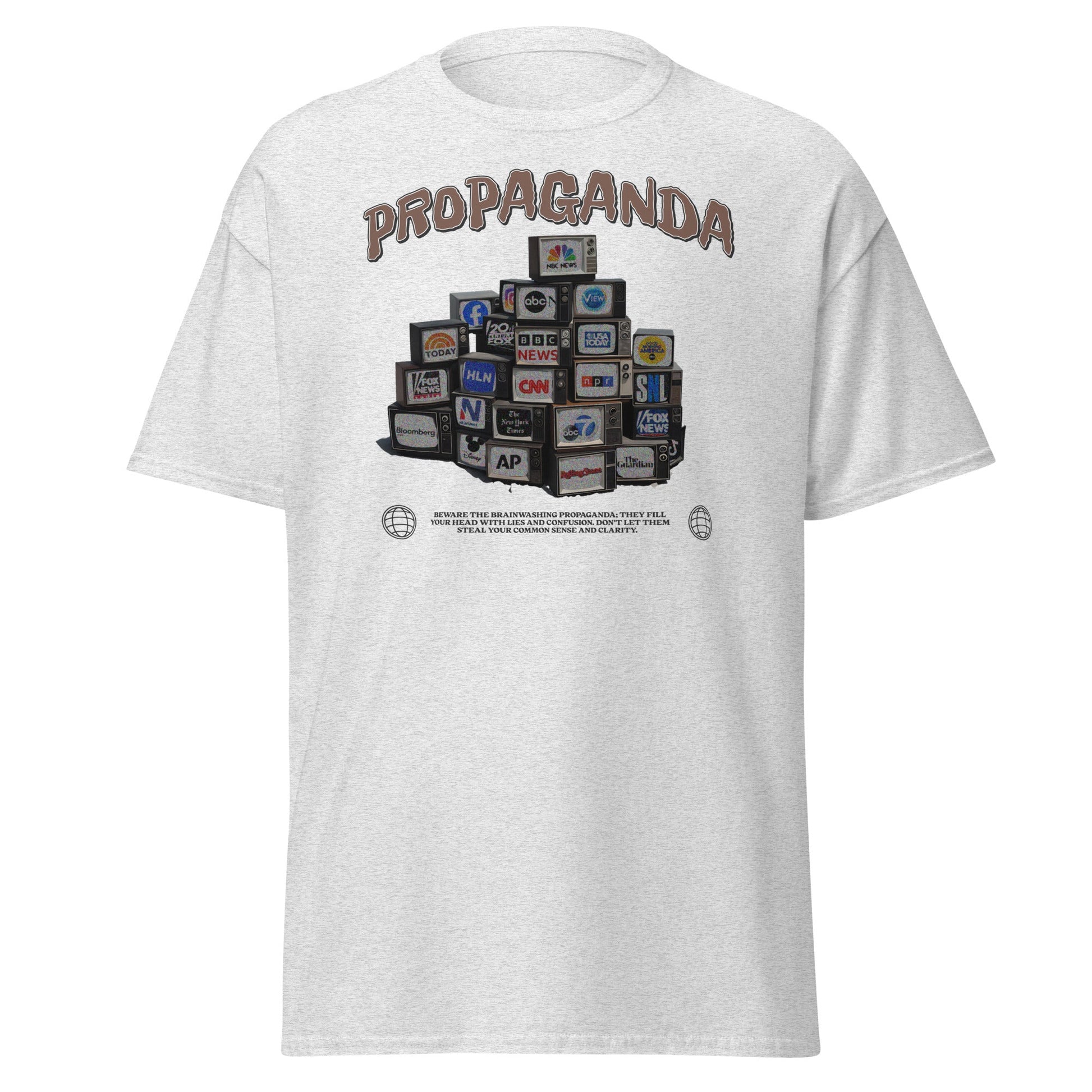 retro propaganda graphic tee Beware the Propaganda t-shirt VectorDesignsArizona