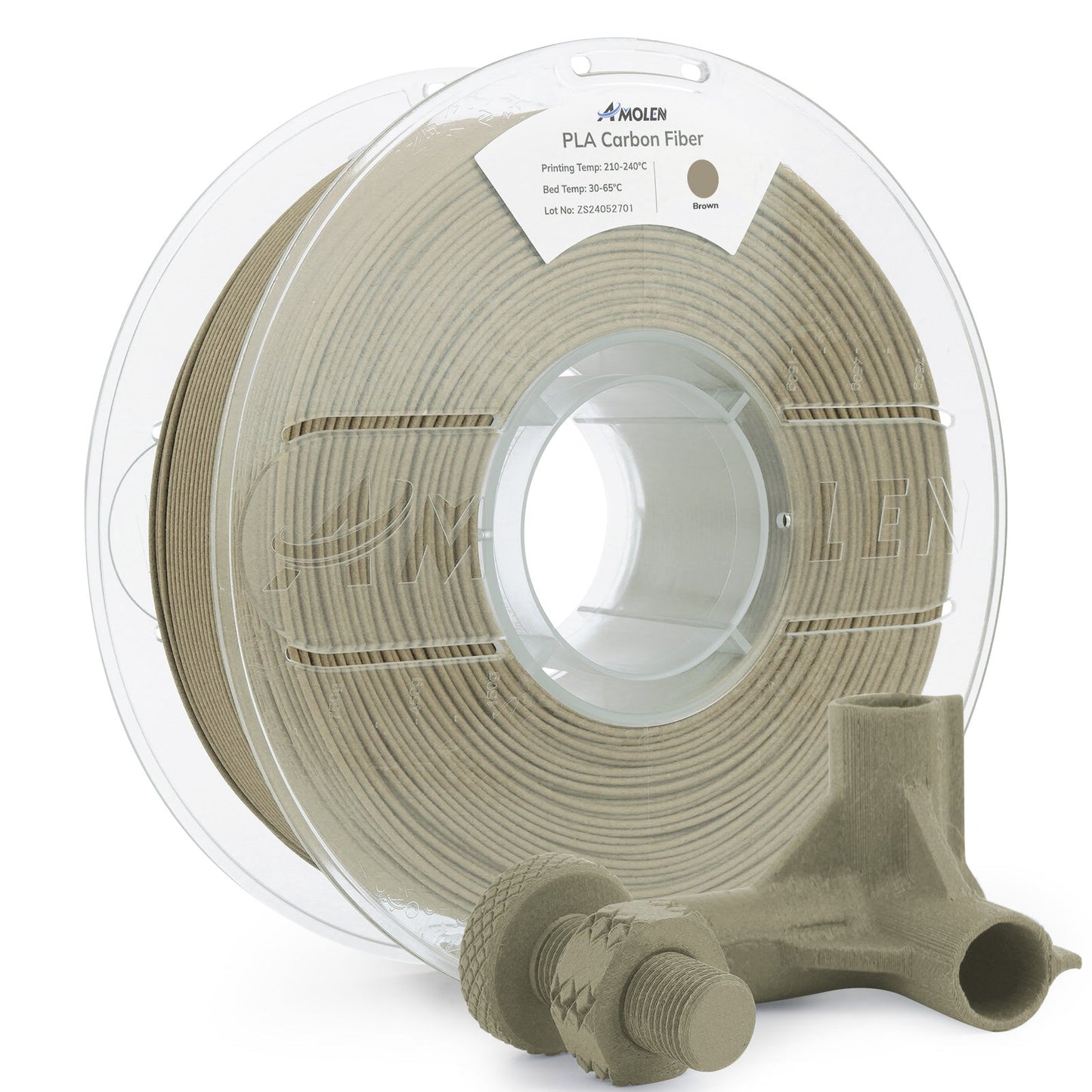 AMOLEN PLA Carbon Fiber filament overview — CF reinforced PLA product display