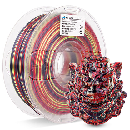 AMOLEN S-Series Silk PLA spiral multicolor filament — alternate product angle or colorway detail shot