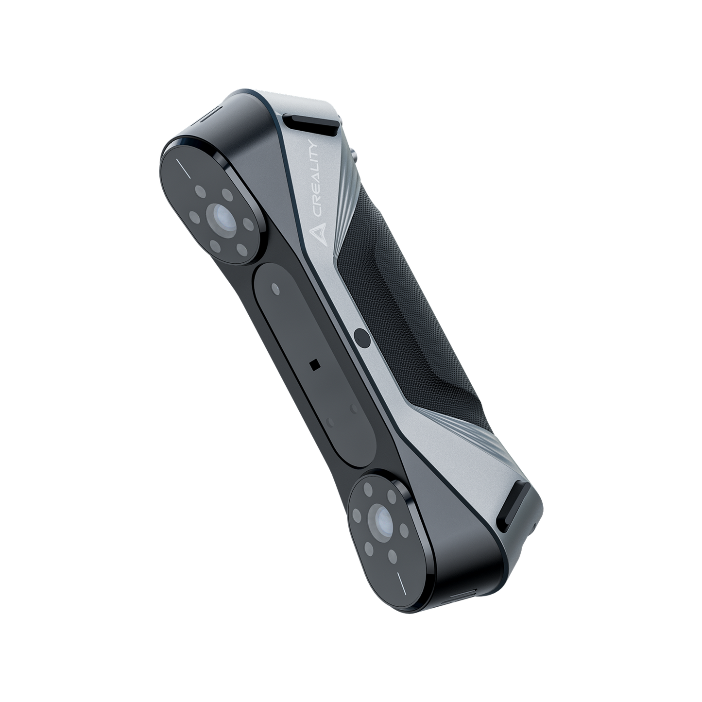 Creality CR-Scan Raptor 3D scanner angled view showing body construction and port layout