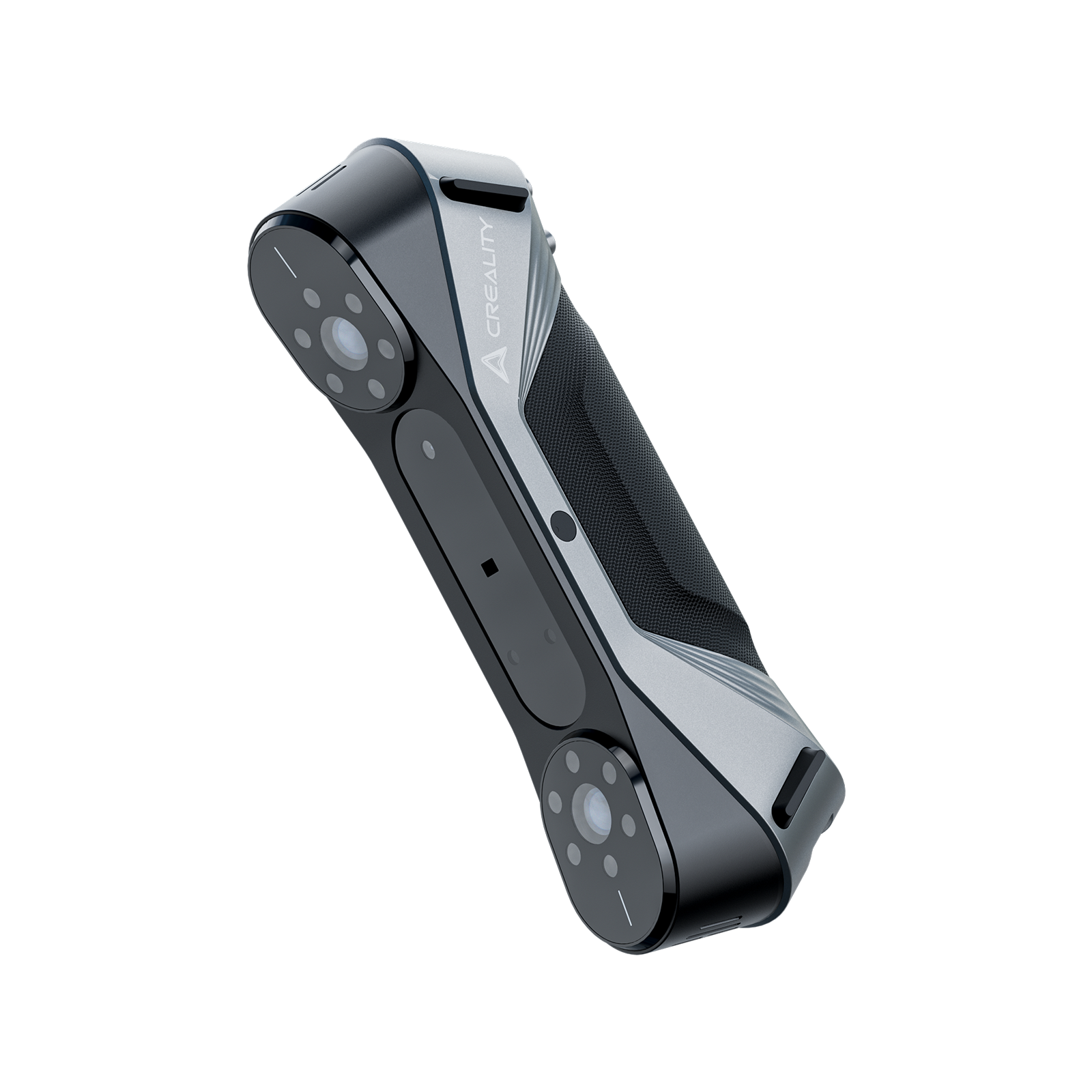 Creality CR-Scan Raptor 3D scanner angled view showing body construction and port layout