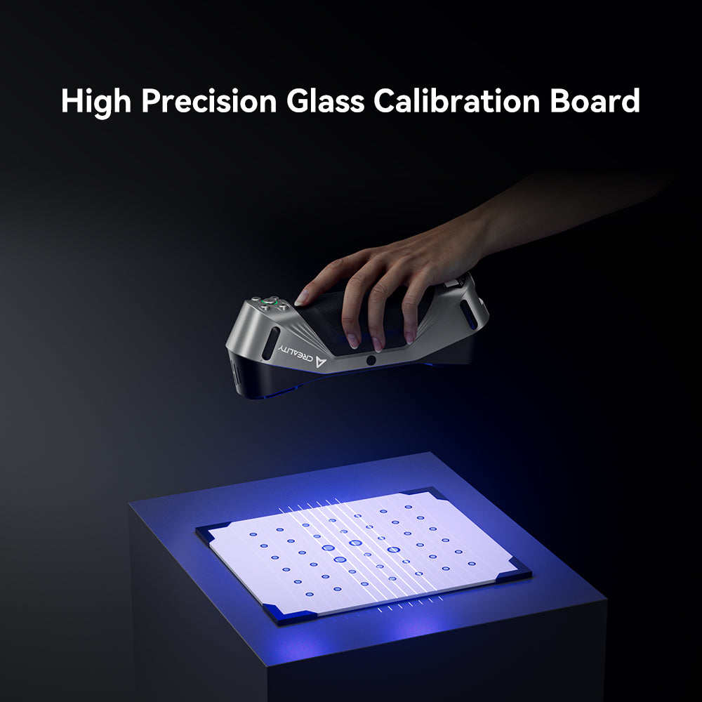 CR-Scan Raptor high precision glass calibration board for accurate 3D scan setup