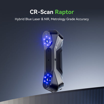 CR-Scan Raptor hybrid blue laser and NIR scanner with metrology-grade accuracy