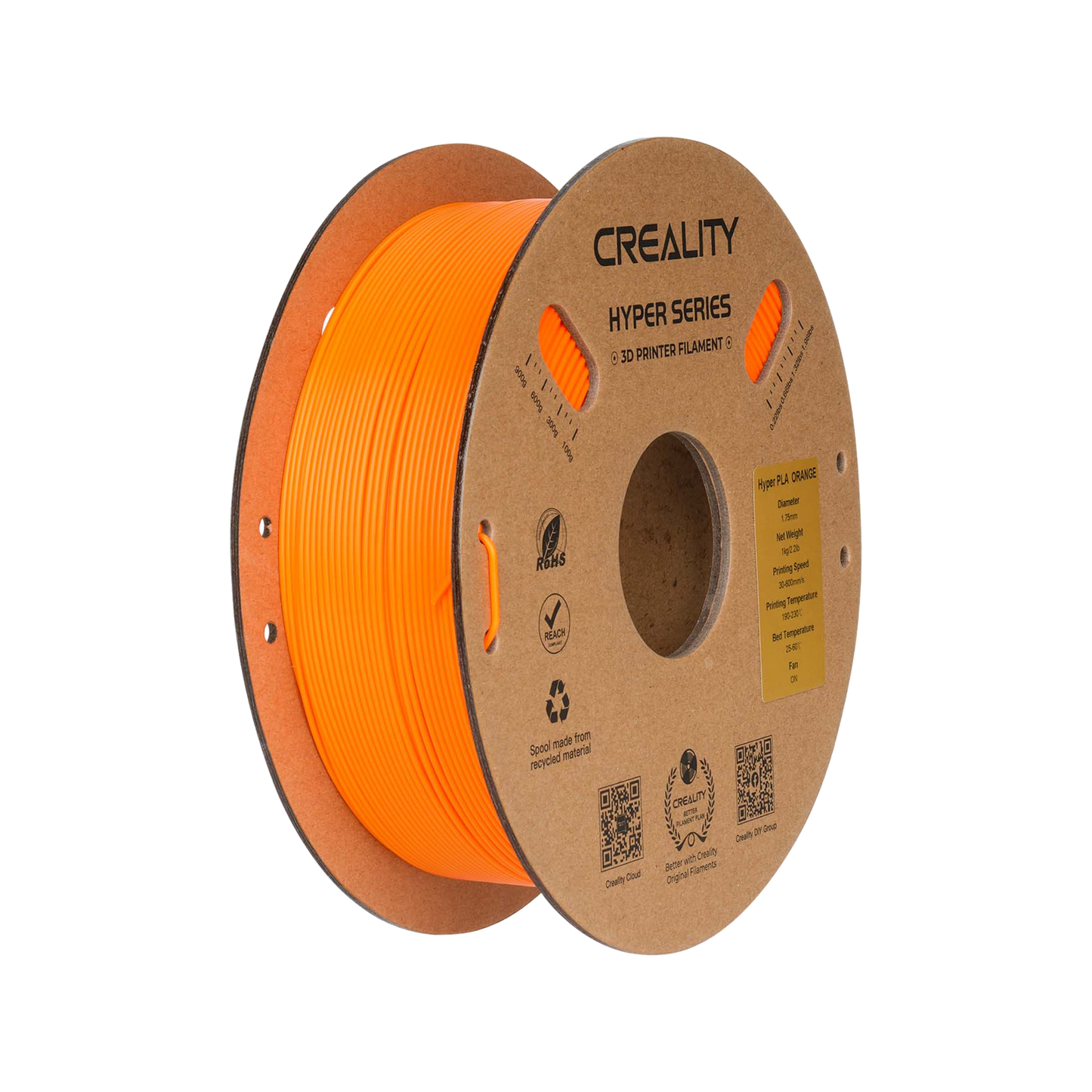 Creality Hyper Series PLA 1kg Filament in orange – 1.75 mm 3D printing material