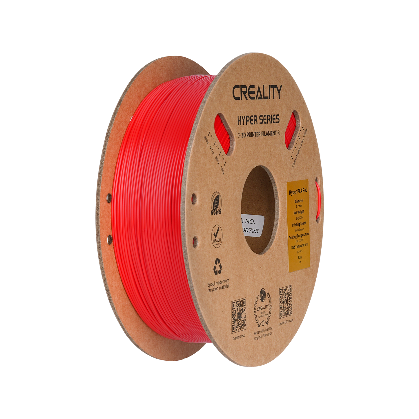 Creality Hyper Series PLA 1kg Filament in red – 1.75 mm 3D printing material