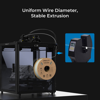 Creality Hyper Series PLA filament maintaining uniform 1.75mm diameter for stable extrusion and precise 3D printing performance – VectorDesignsArizona