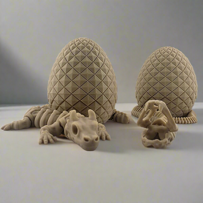 3D Skeleton Dragon & Snake Flexy Figurine with Matching Eggs