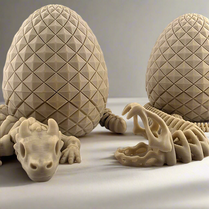 3D Skeleton Dragon & Snake Flexy Figurine with Matching Eggs