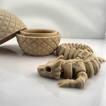 3D Skeleton Dragon & Snake Flexy Figurine with Matching Eggs