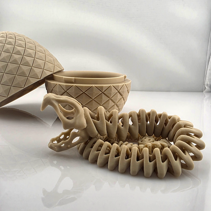 3D Skeleton Dragon & Snake Flexy Figurine with Matching Eggs