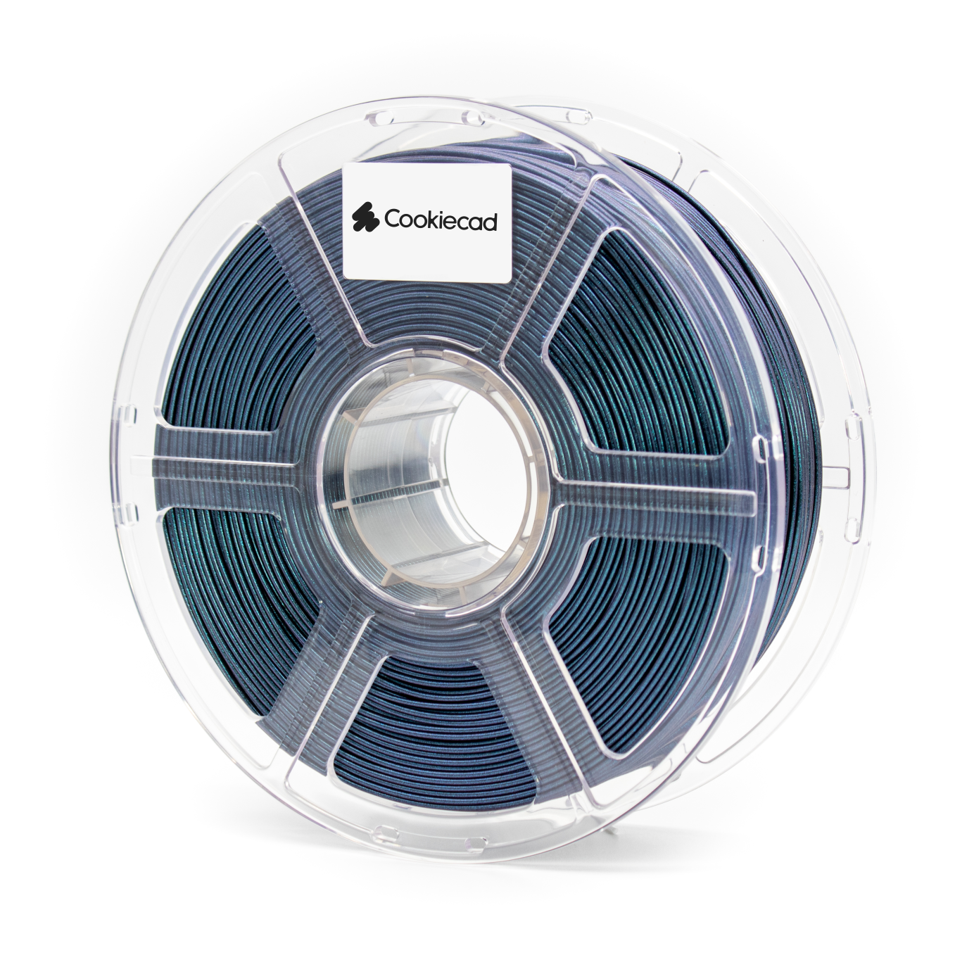 Cookiecad Dark Magic TPU 95A filament 1.75mm 1kg – deep black with iridescent green-blue-purple shimmer
