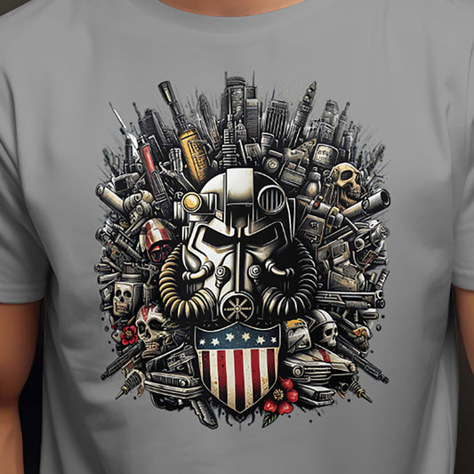Fallout Inspired Brotherhood of Steel Tee - unisex fallout game shirt  - Cool & Comfortable Apparel — T-Shirt, VectorDesignsArizona