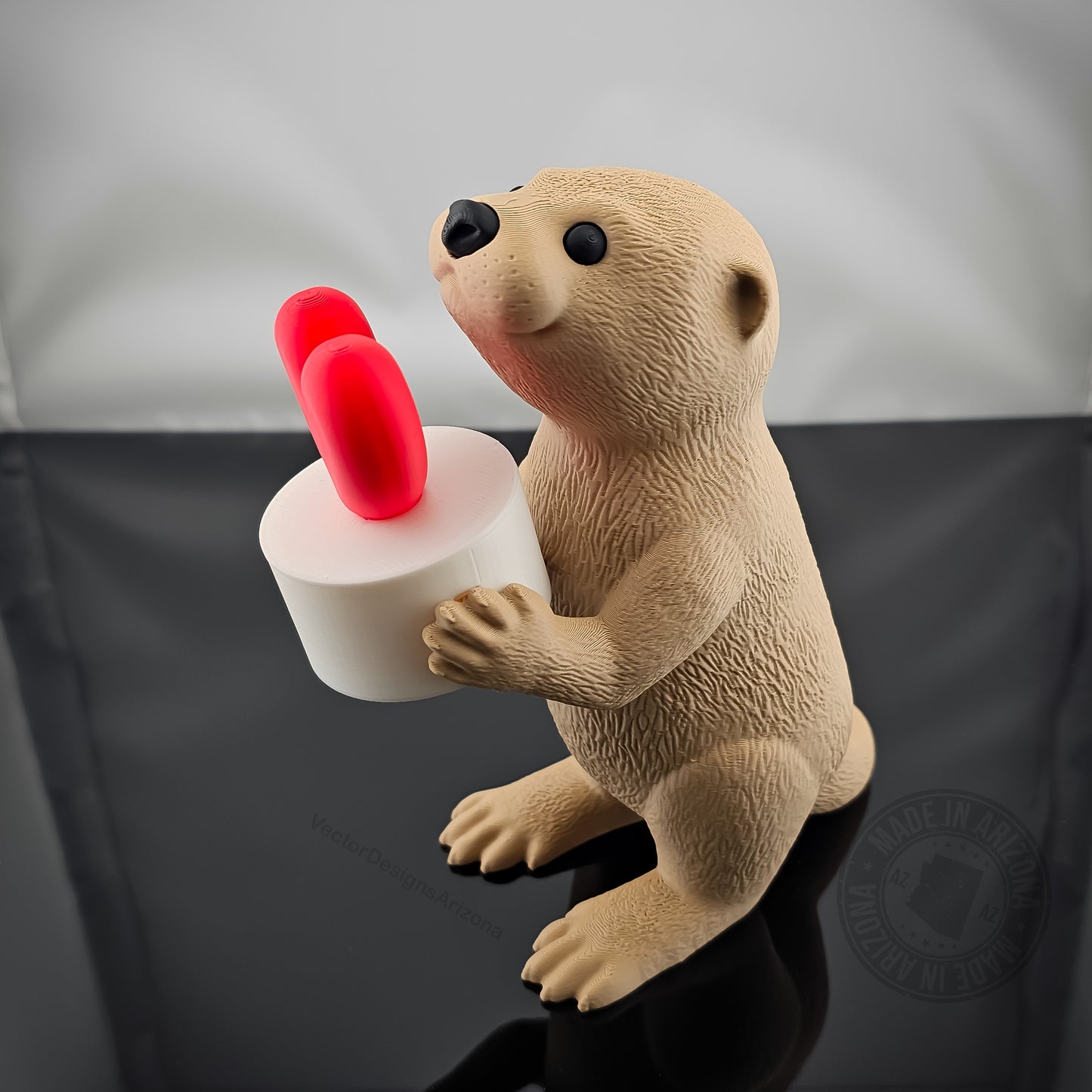Otterly in Love LED figurine in warm ambient lighting, cute Valentine's gift