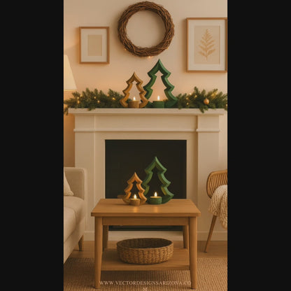 Minimalist Christmas Tree Candle Holder