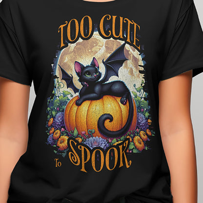 too cute to spook halloween t-shirt cute spooky season tee VectorDesignsArizona