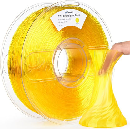 AMOLEN Transparent TPU Clear Yellow colorway — spool product shot