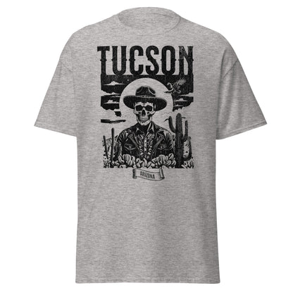 Retro Tucson Arizona souvenir tee on gray unisex shirt by VectorDesignsArizona