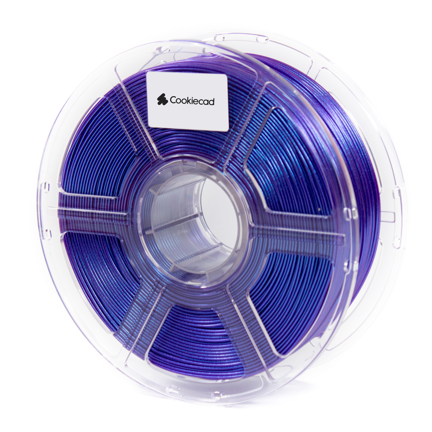 Cookiecad Witches Blue TPU 95A filament 1.75mm 1kg – deep blue with purple mica shimmer, flexible spool
