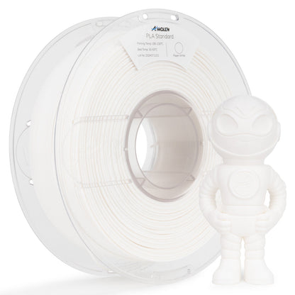 Paper White High Speed PLA filament spool — AMOLEN 1.75mm 1KG